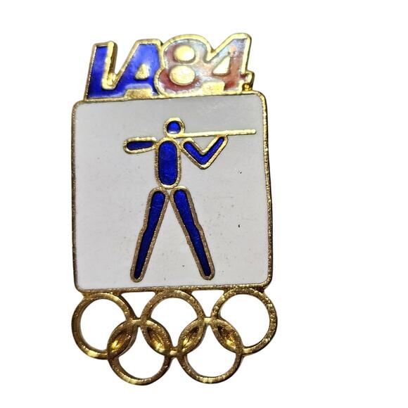 1984 Las Angeles Shooting Olympic Game Pin - Picture 1 of 2